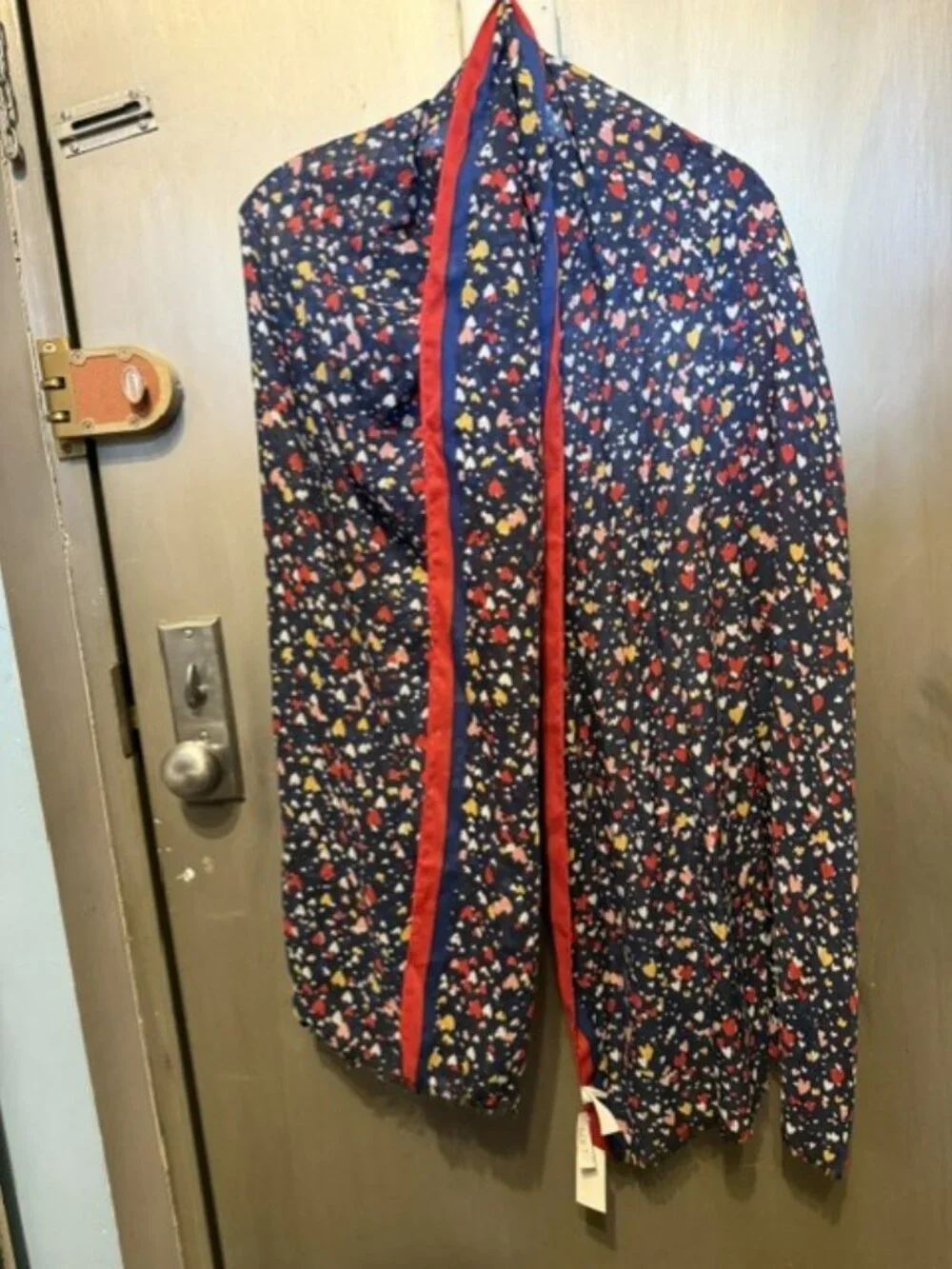 Retro Heart Print oblong Scarf
